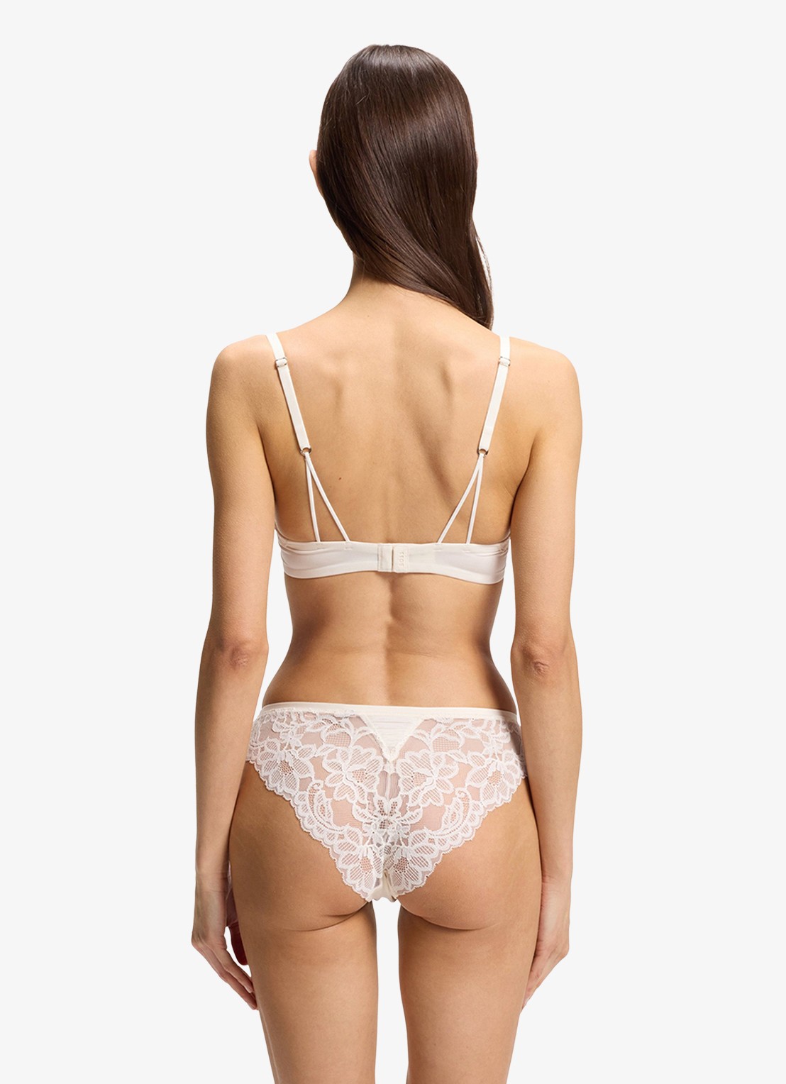 BOSS Slip met kant - achterkant 2 open white-118 / wit