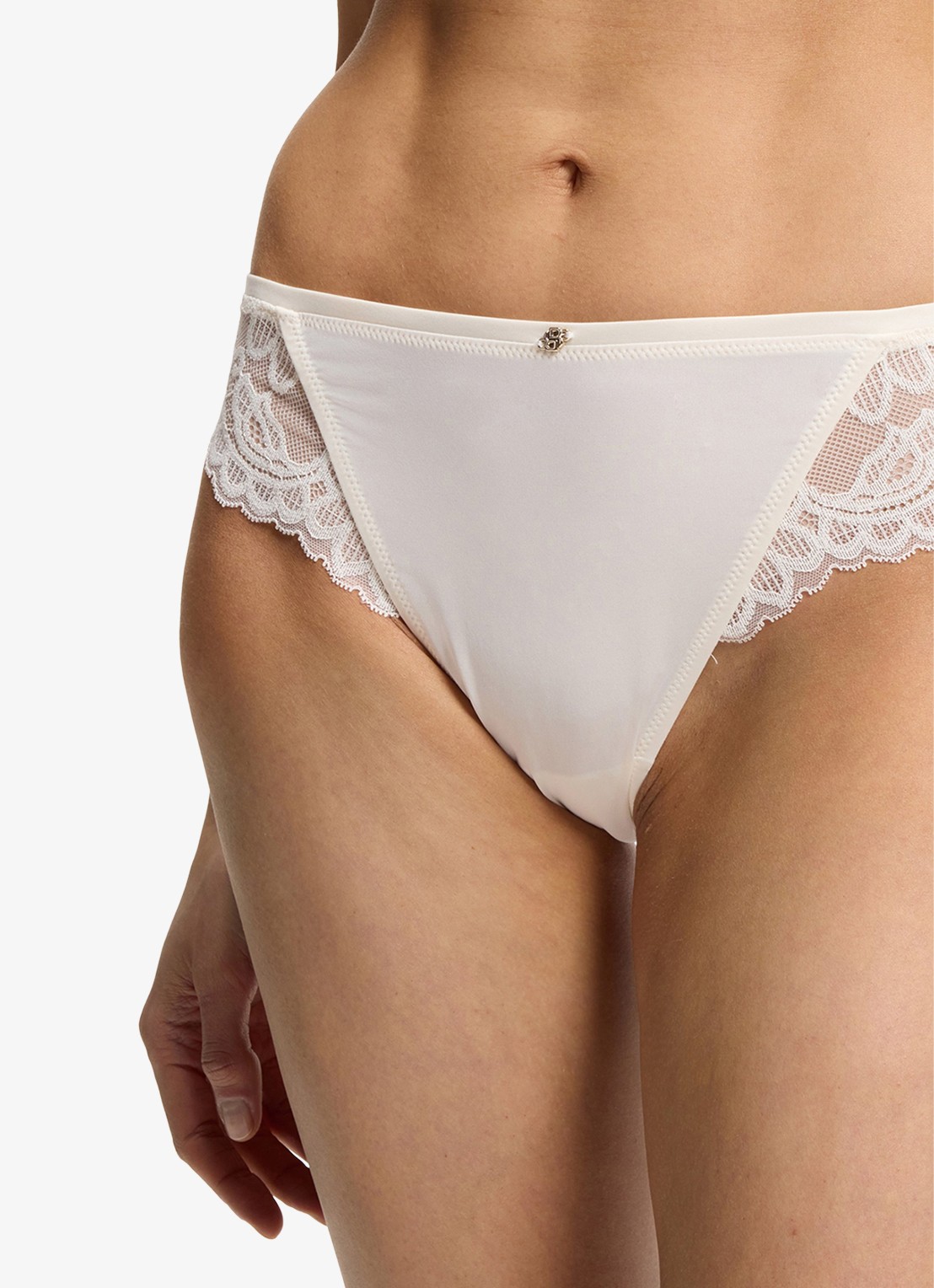 BOSS Slip met kant - detail 3 open white-118 / wit