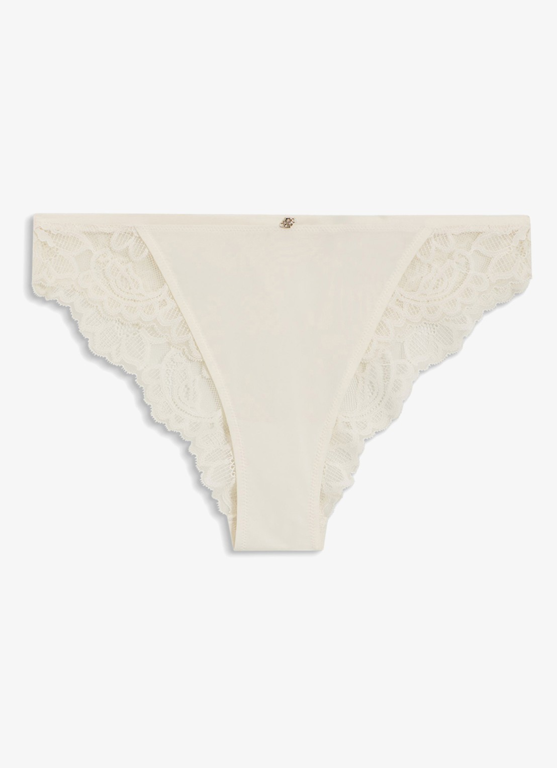 BOSS Slip met kant - voorkant open white-118 / wit