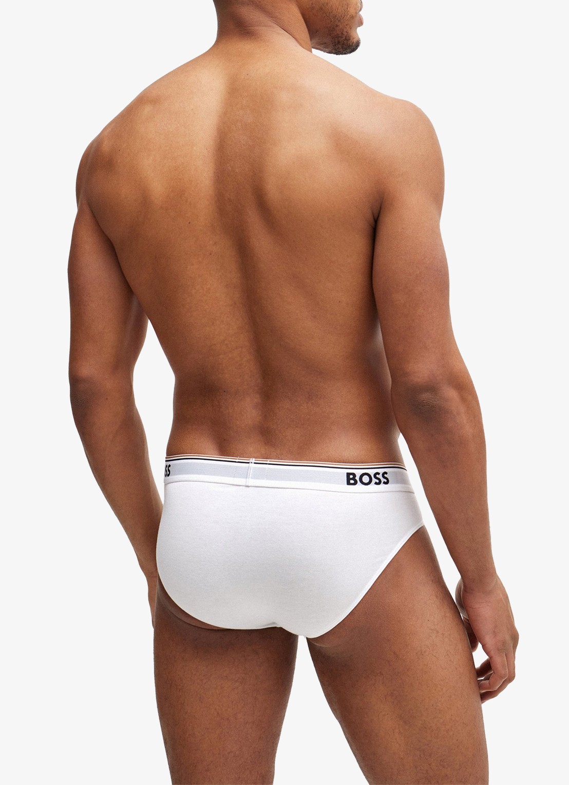 BOSS Slip met logoband in 3-pack - achterkant 3 lichtgrijs