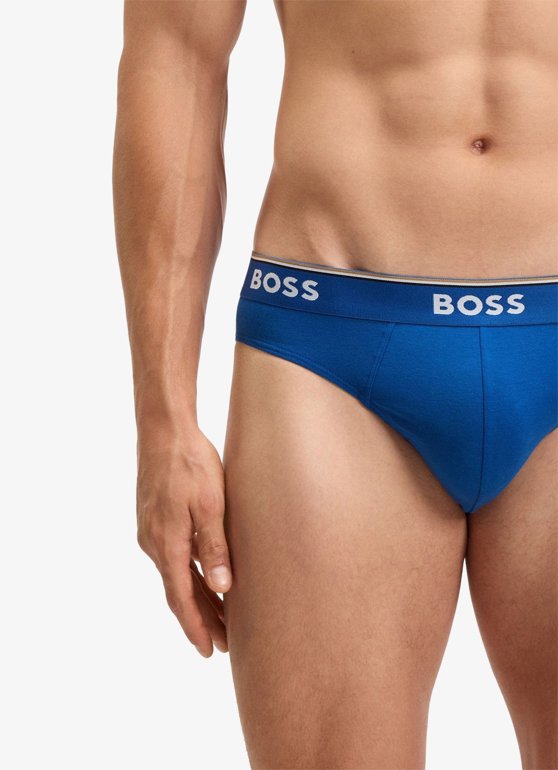 BOSS Slip met logoband in 3-pack - detail 3 blauw