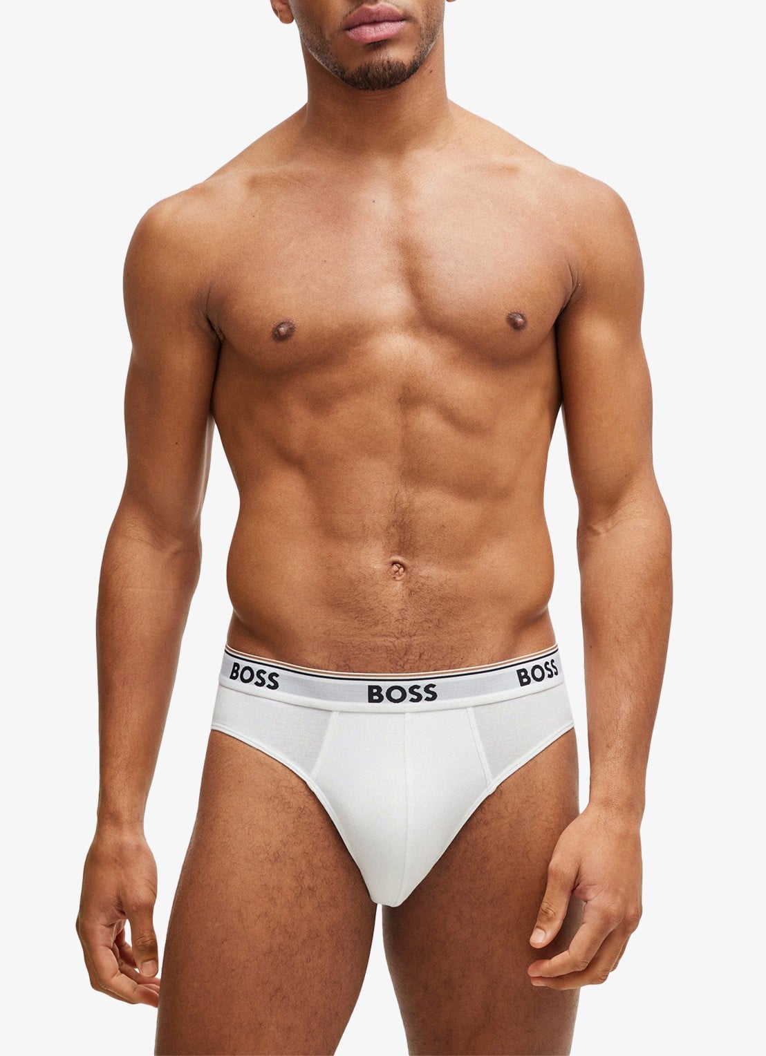 BOSS Slip met logoband in 3-pack - voorkant 2 wit