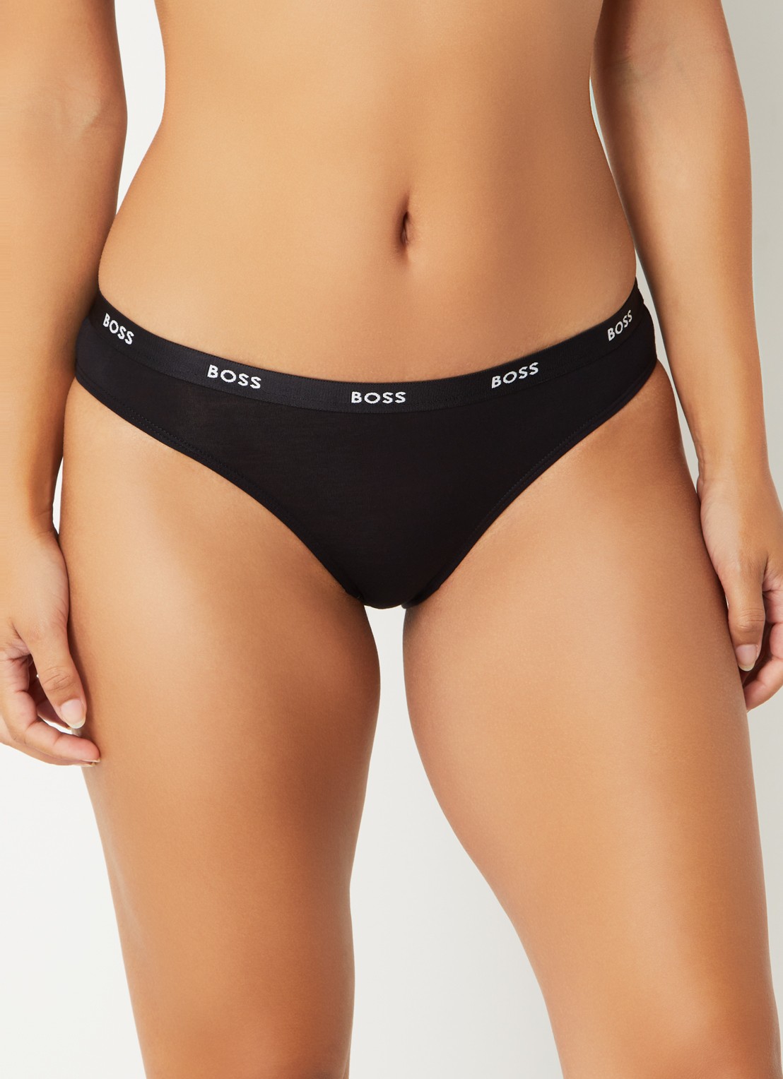 BOSS Slip met logoband - detail 4 zwart