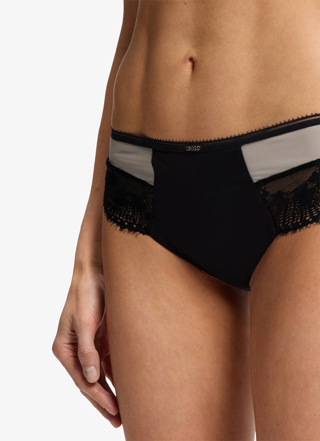 BOSS Slip van kant - detail 2 zwart
