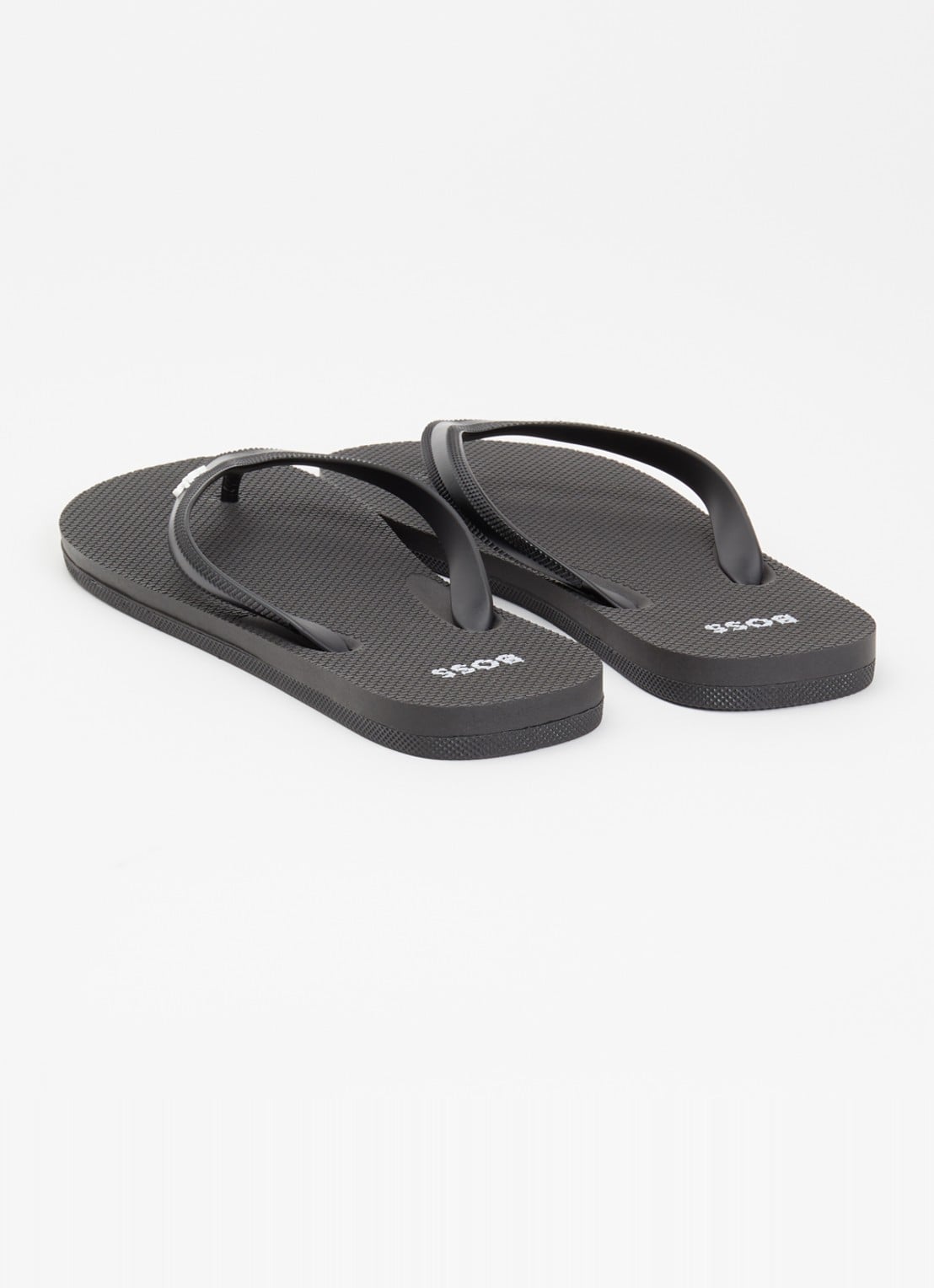 BOSS Slipper met logo - achterkant 4 zwart