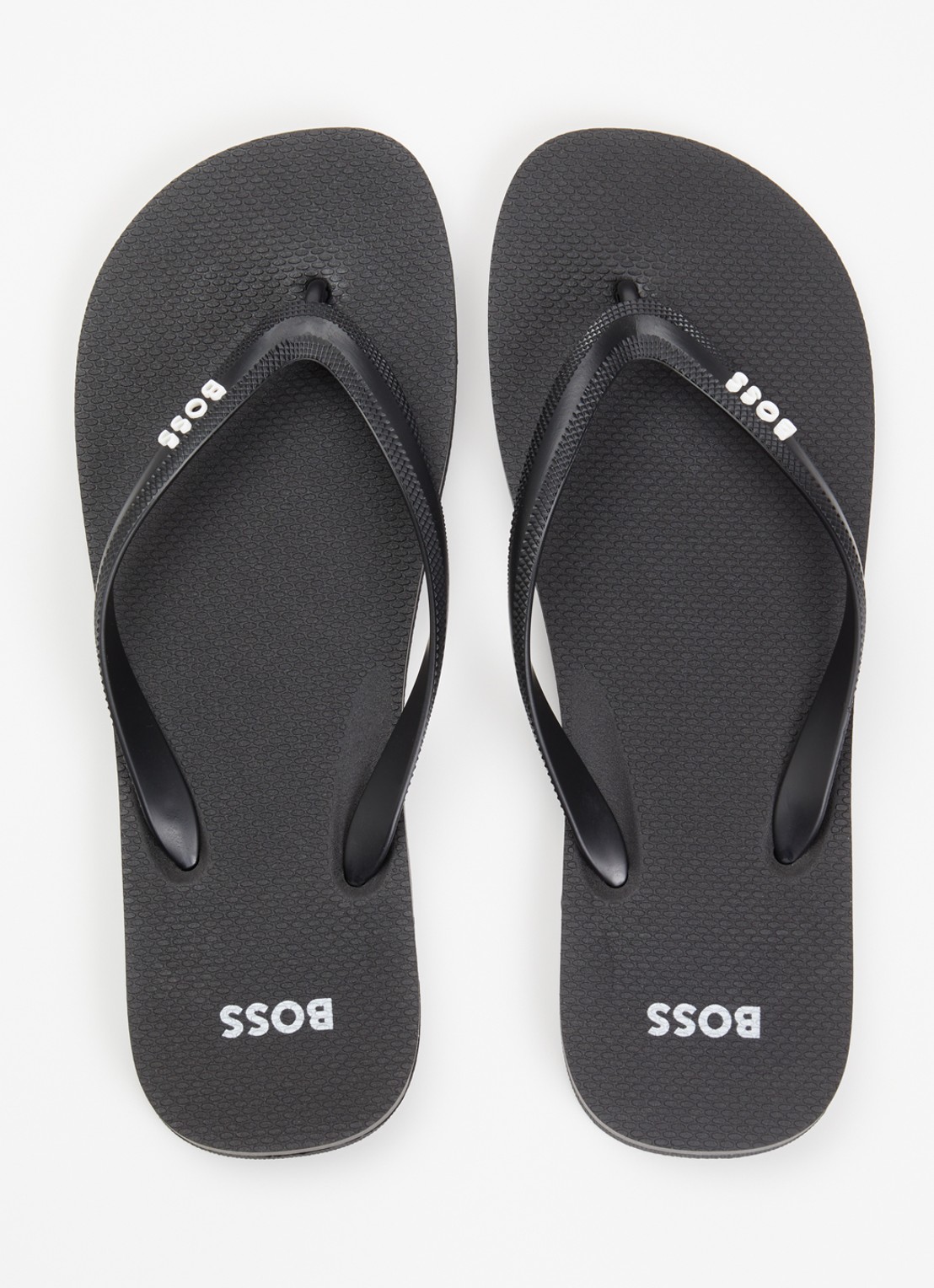 BOSS Slipper met logo - detail 2 zwart