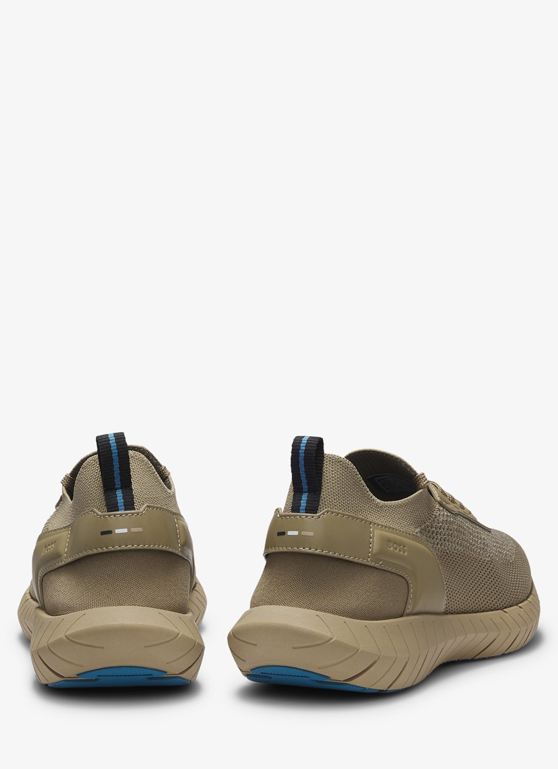 BOSS Sneaker met gebreid bovenwerk en logo - detail 2 beige