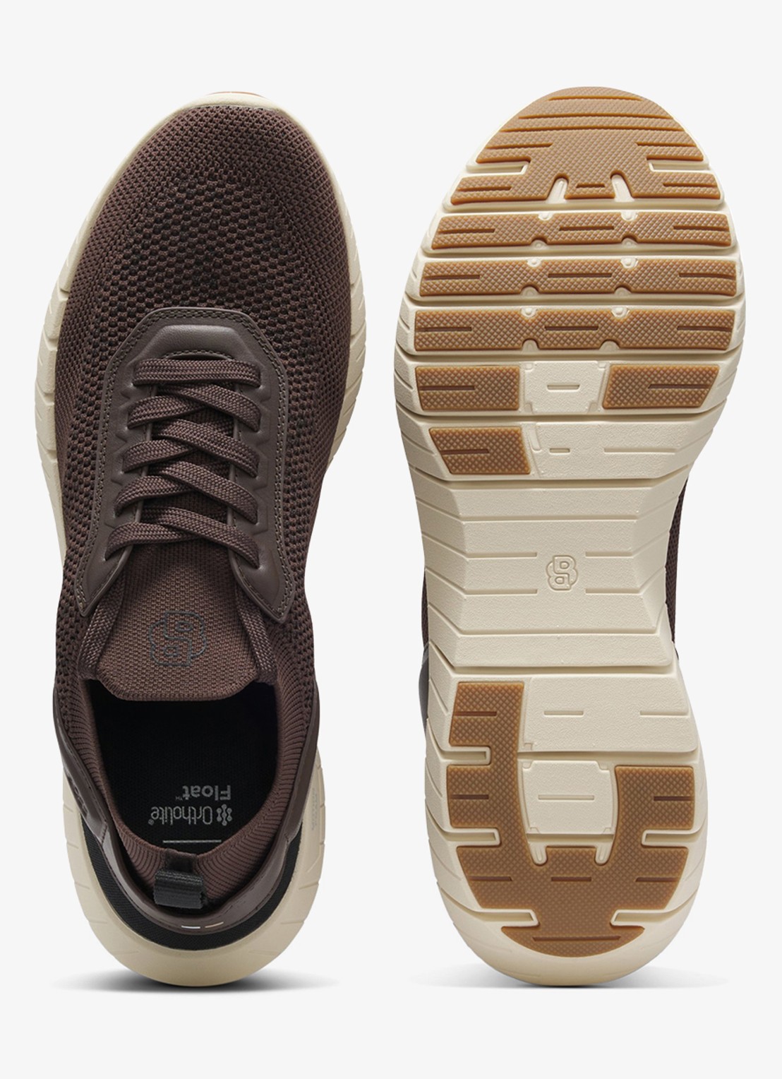 BOSS Sneaker met gebreid bovenwerk en logo - detail 3 donkerbruin