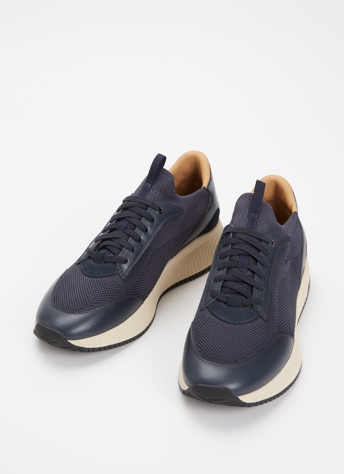 BOSS Sneaker met gebreid bovenwerk - detail 3 donkerblauw
