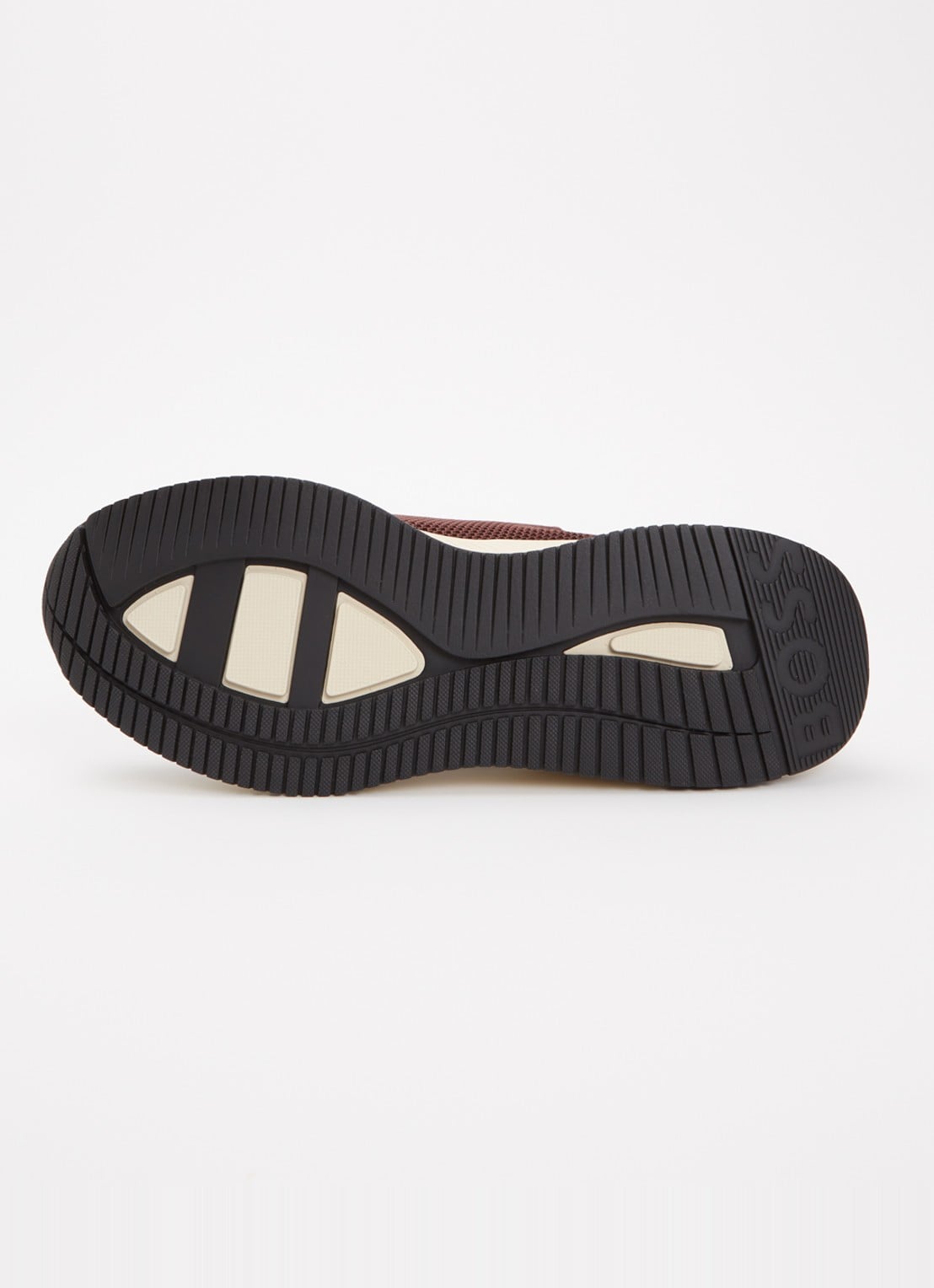 BOSS Sneaker met gebreid bovenwerk - detail 3 donkerrood