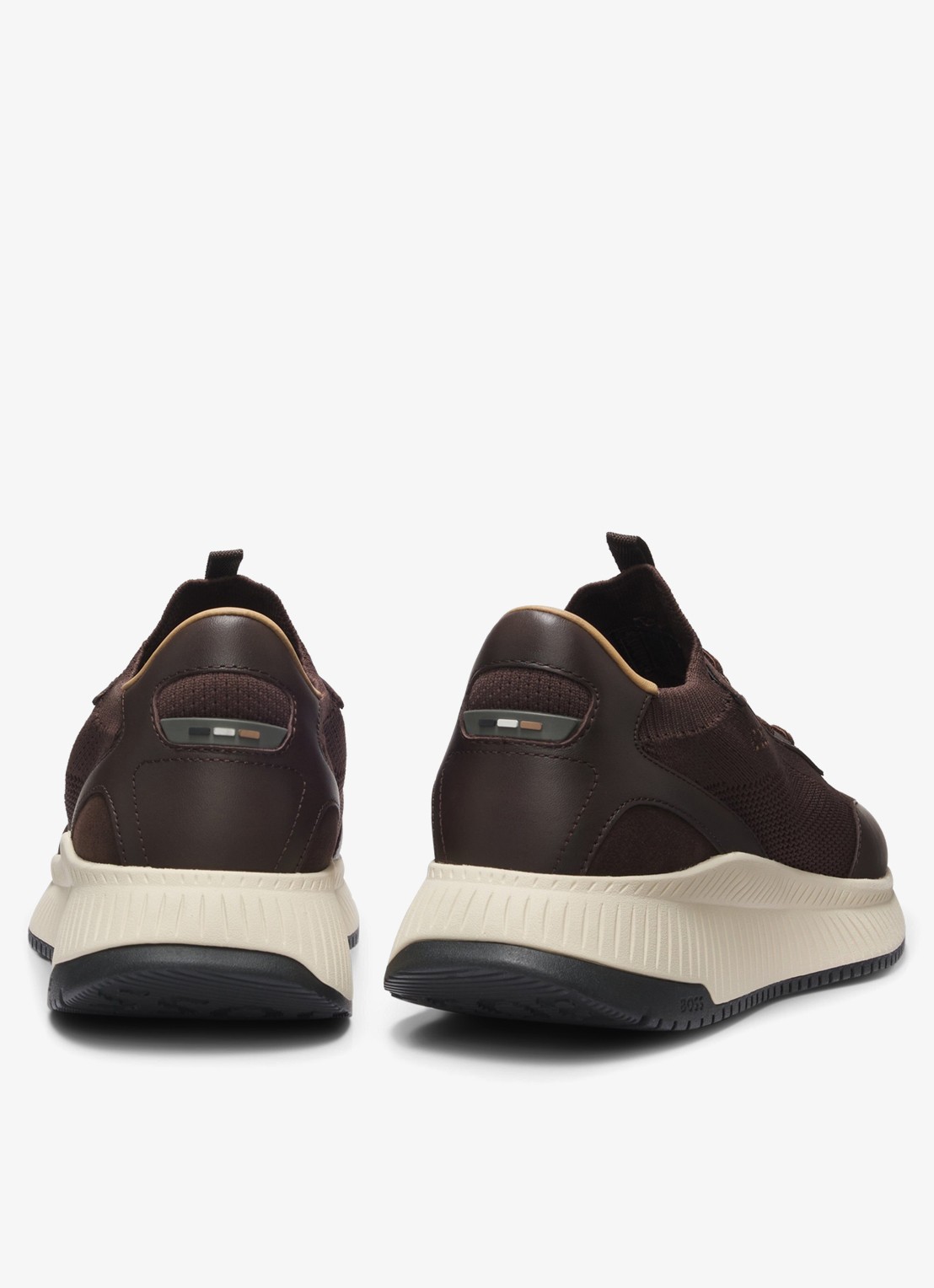 BOSS Sneaker met gebreid bovenwerk - detail 5 donkerbruin