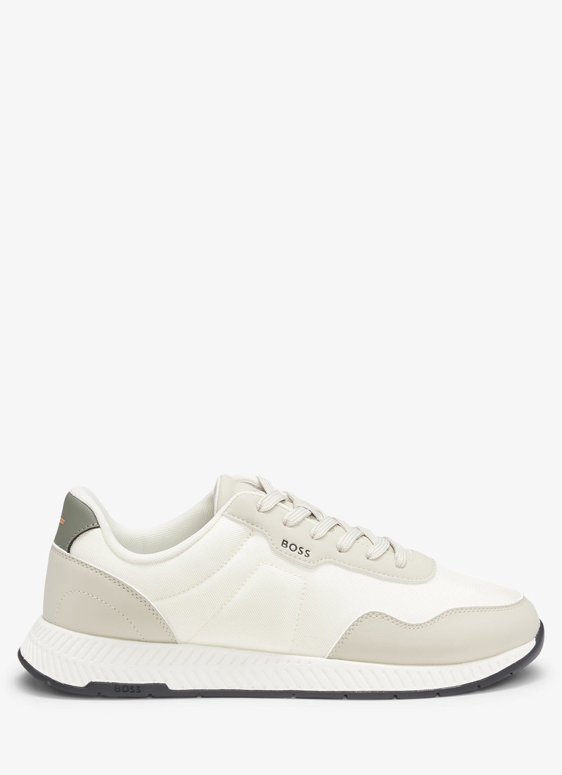BOSS Sneaker met logo - voorkant 3 beige