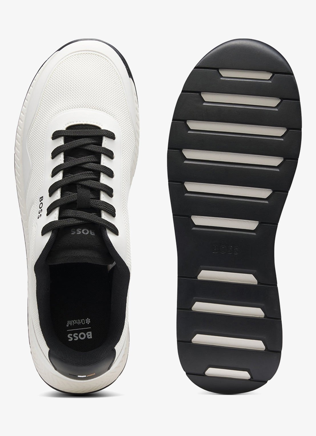 BOSS Sneaker met logo - achterkant 5 wit