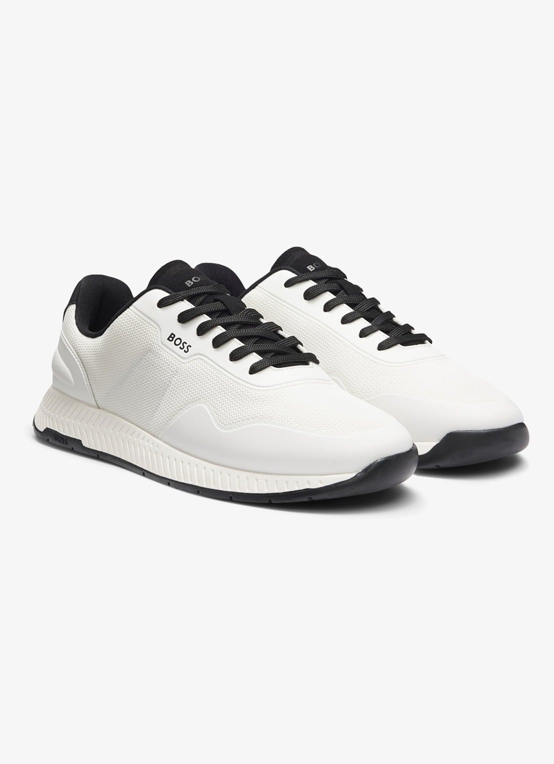 BOSS Sneaker met logo - voorkant 2 wit