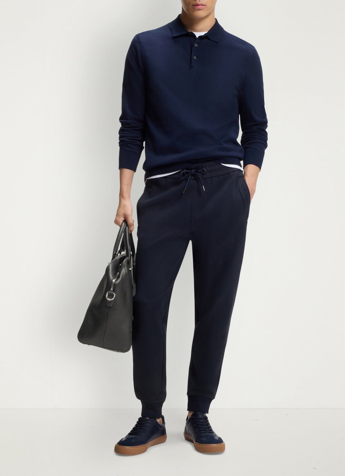 BOSS Sneaker met logo - detail 5 donkerblauw