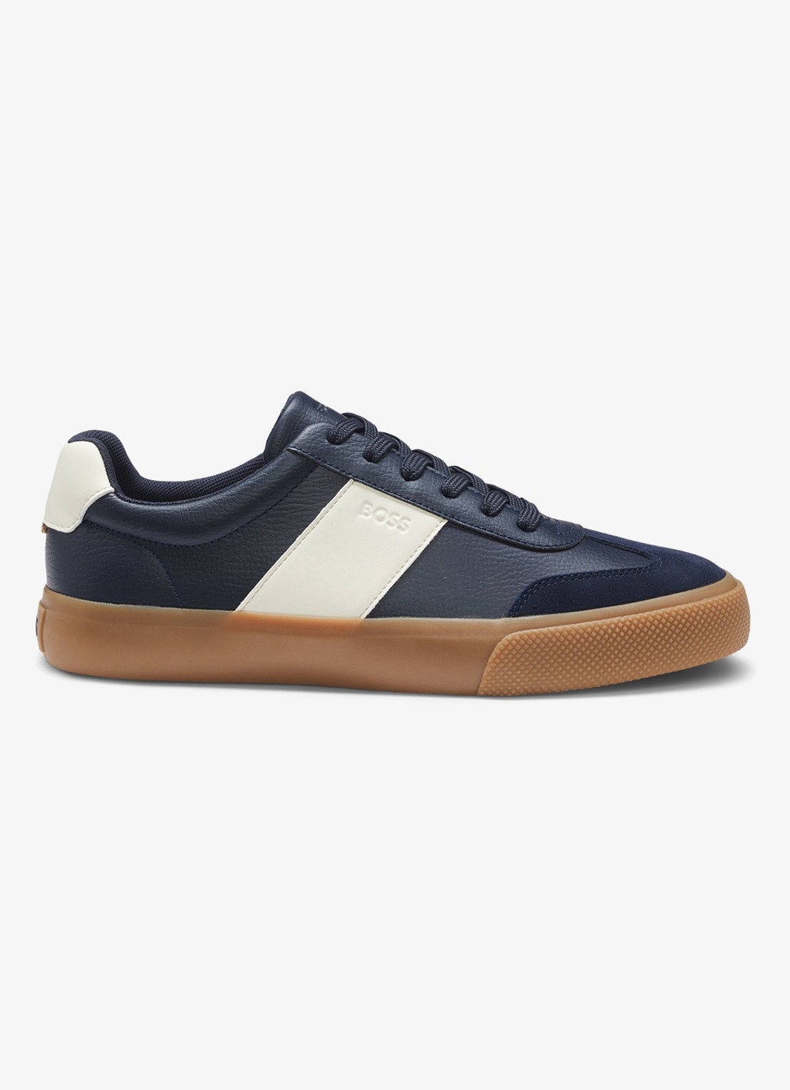 BOSS Sneaker met logo - voorkant donkerblauw