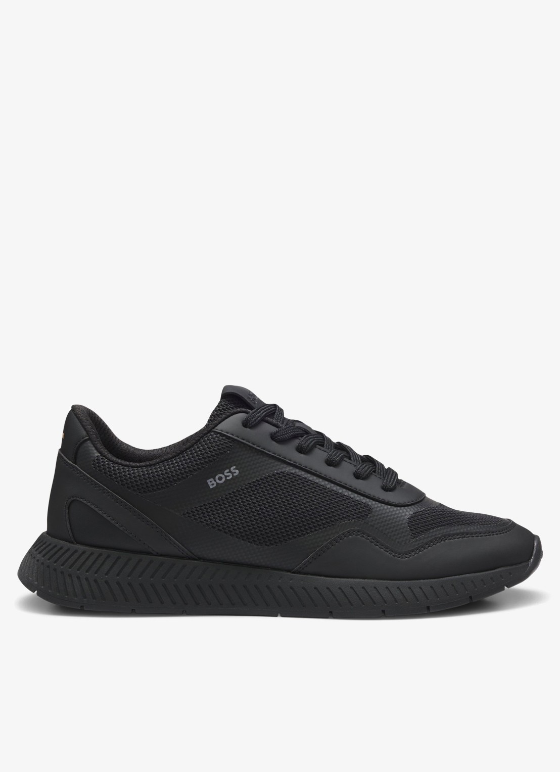 BOSS Sneaker met logo - voorkant 3 zwart