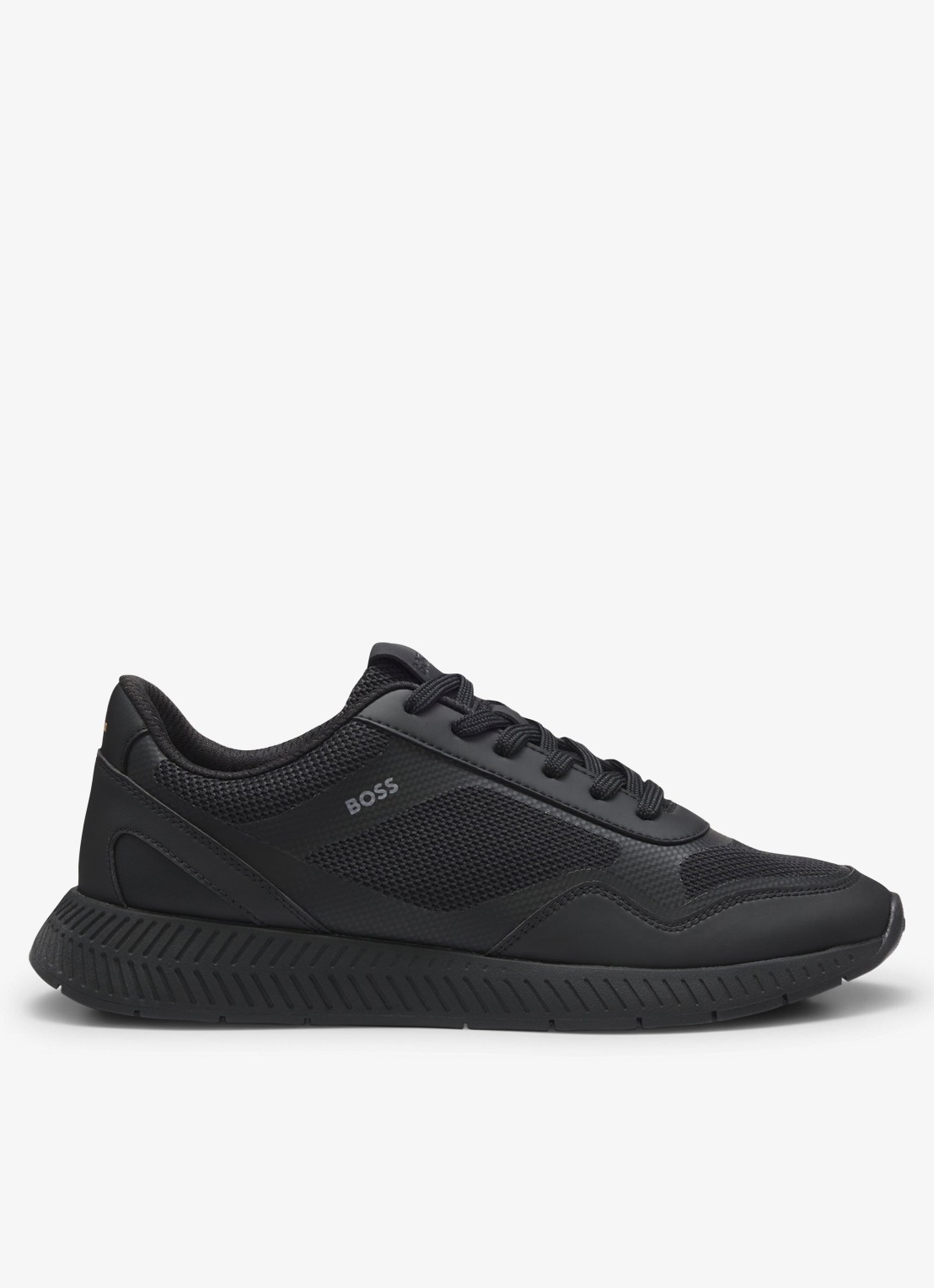 BOSS Sneaker met logo - voorkant 2 zwart