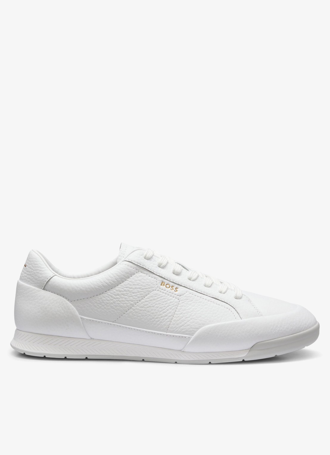 BOSS Sneaker met logo - voorkant 4 gebroken wit