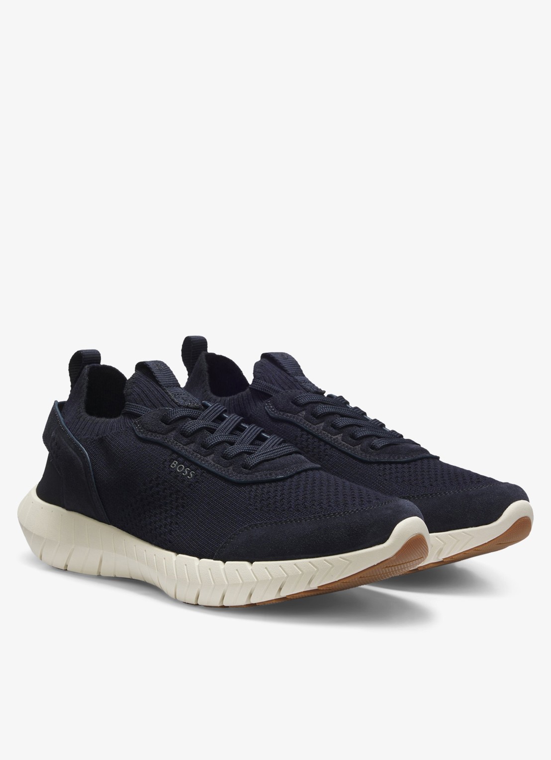 BOSS Sneaker met logo - detail 2 donkerblauw