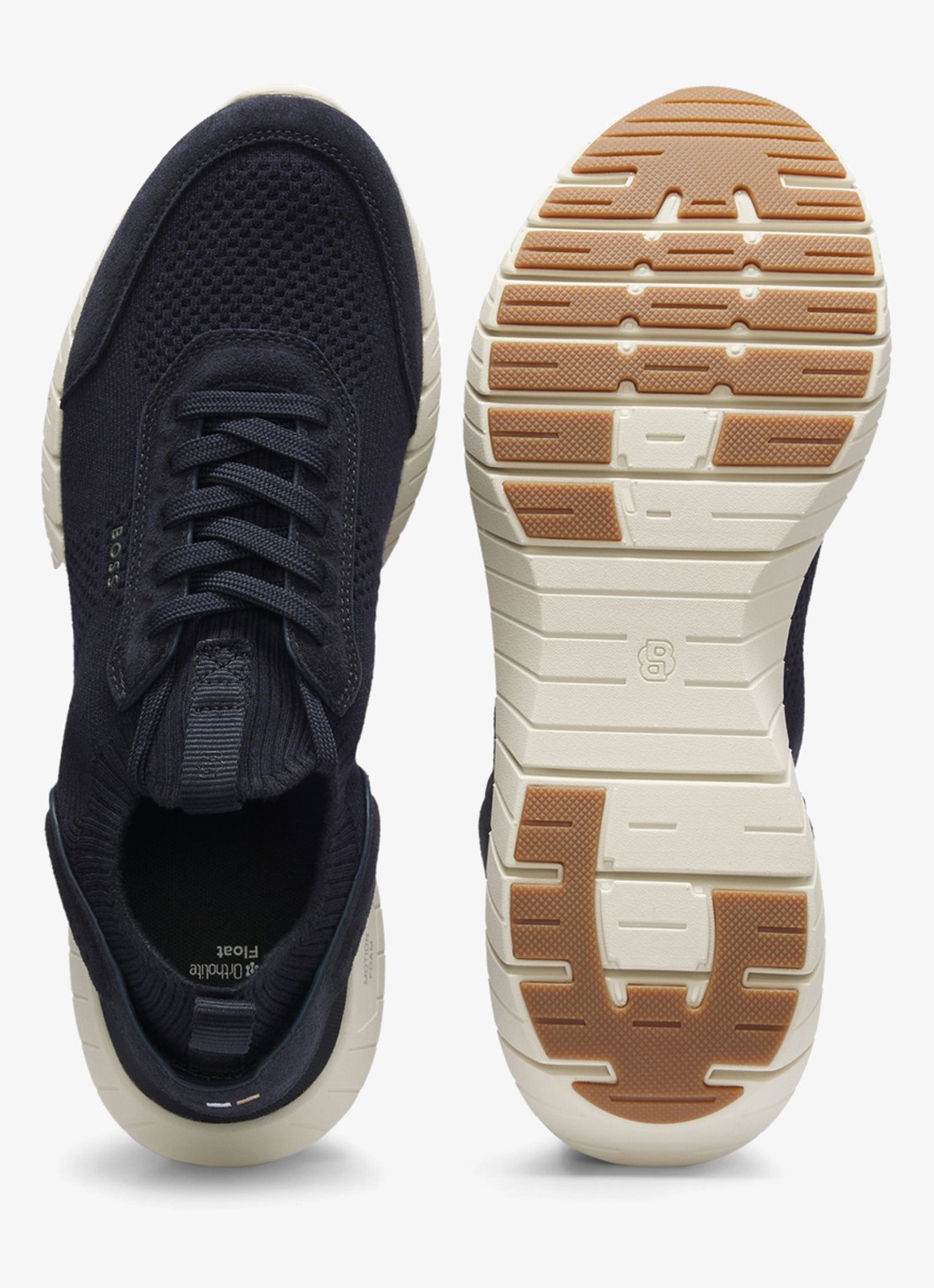 BOSS Sneaker met logo - detail 3 donkerblauw
