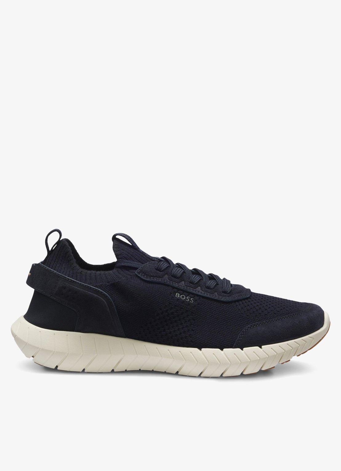 BOSS Sneaker met logo - voorkant donkerblauw