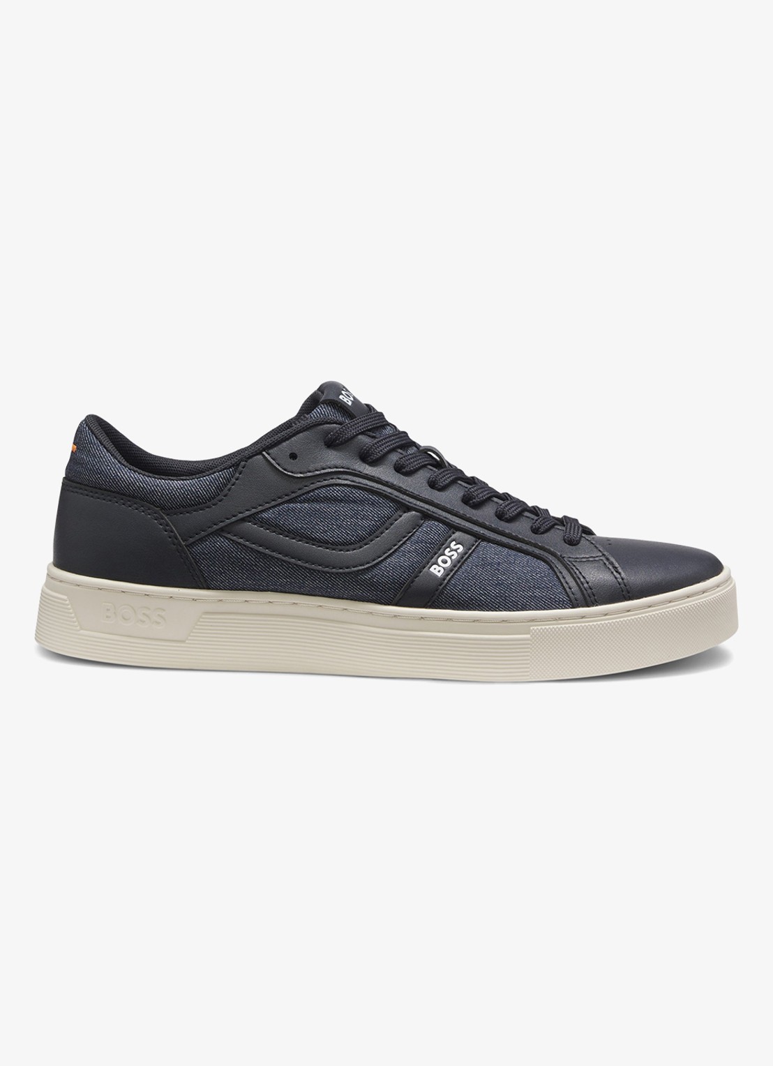 BOSS Sneaker met logo - voorkant donkerblauw