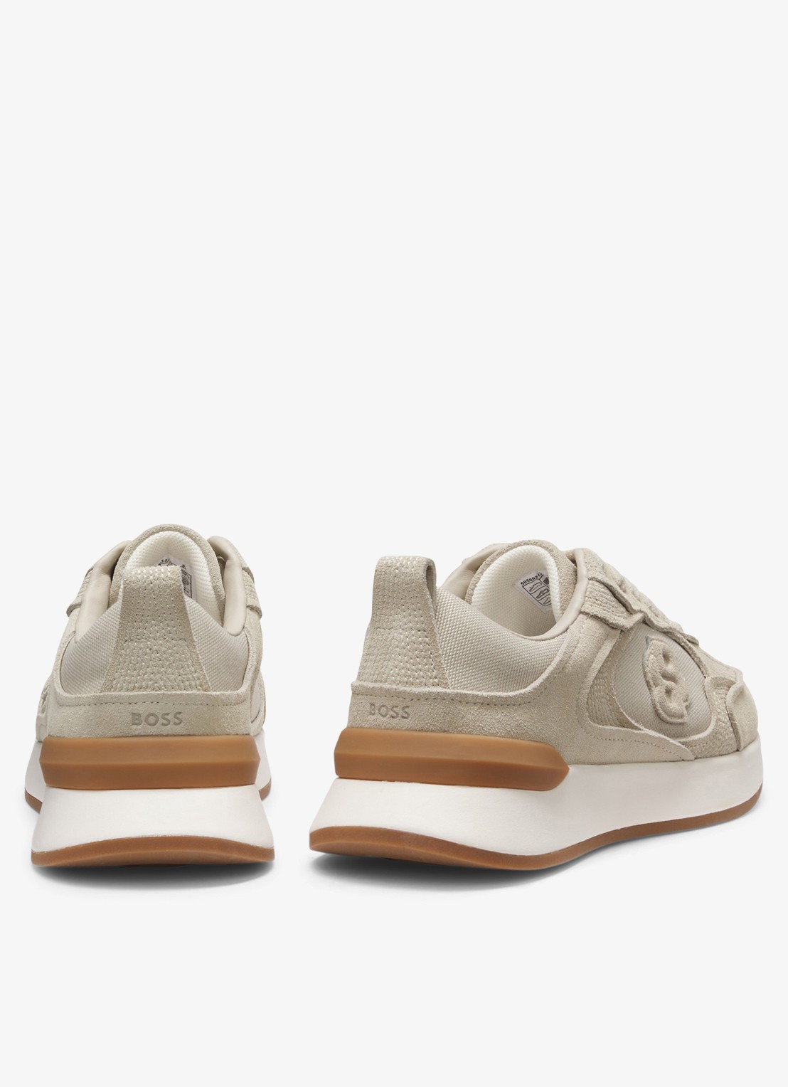 BOSS Sneaker met logo - achterkant beige