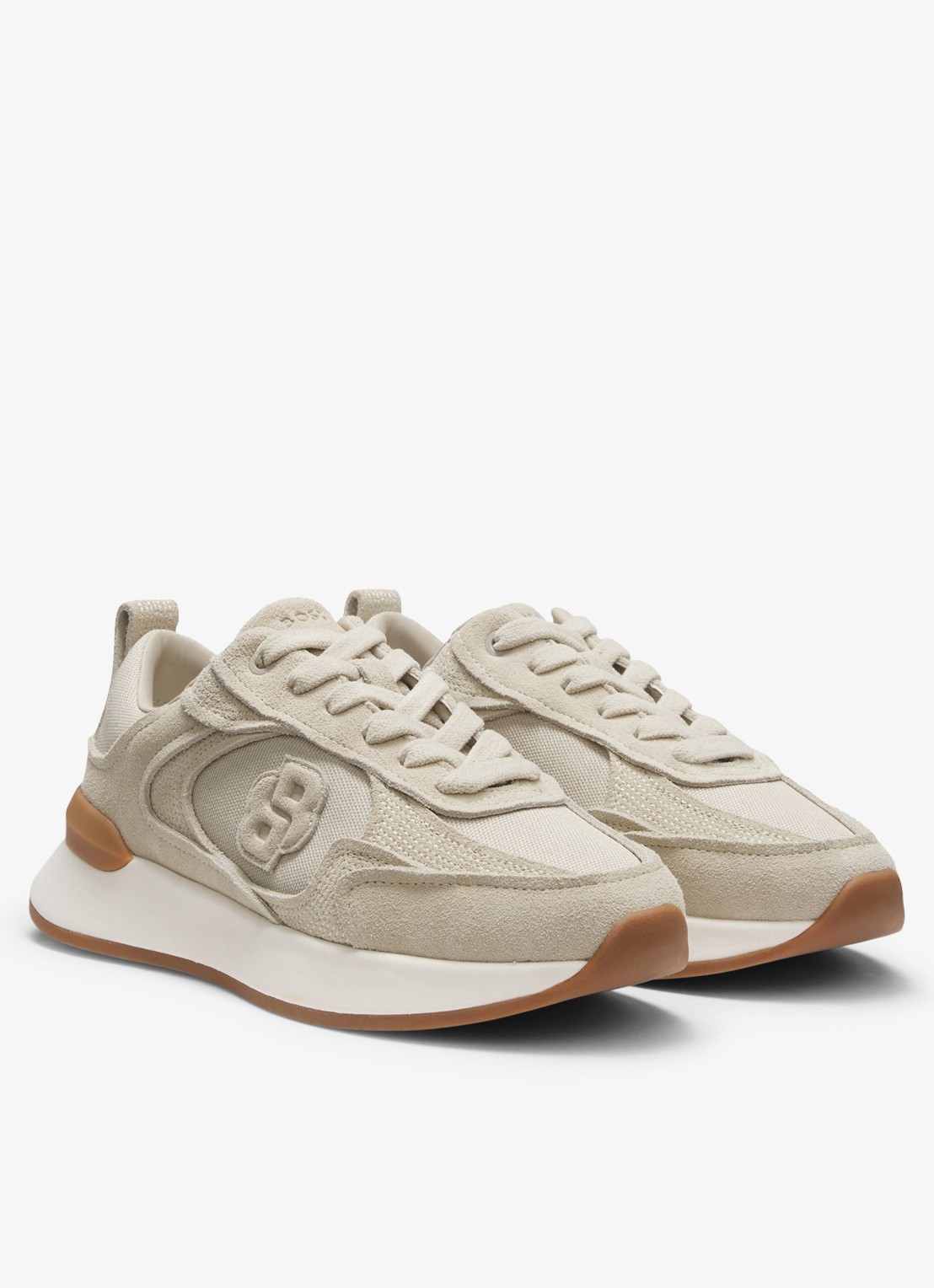BOSS Sneaker met logo - detail 2 beige