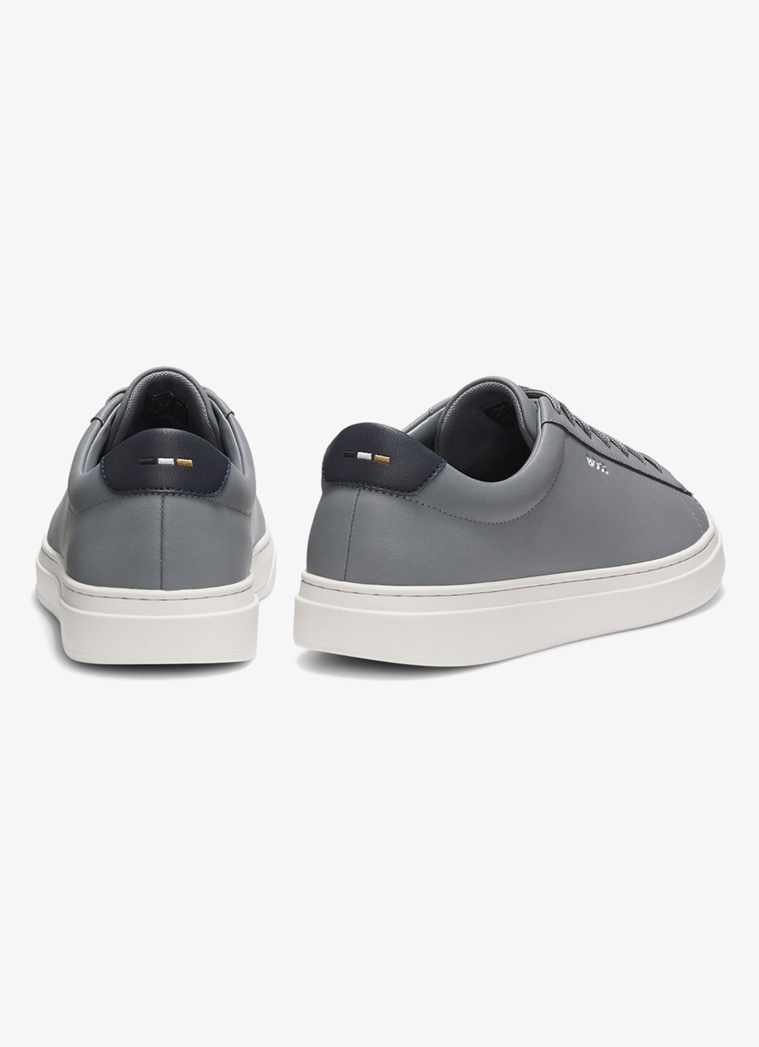 BOSS Sneaker van leer - detail 3 lichtgrijs