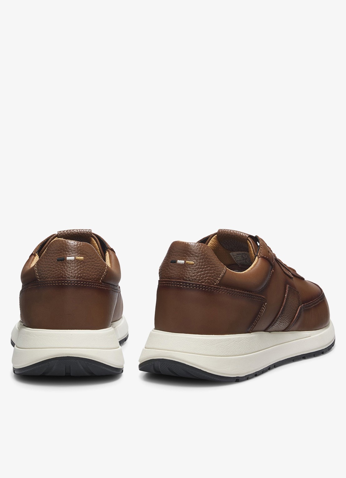 BOSS Sneaker van leer - detail 3 naturel