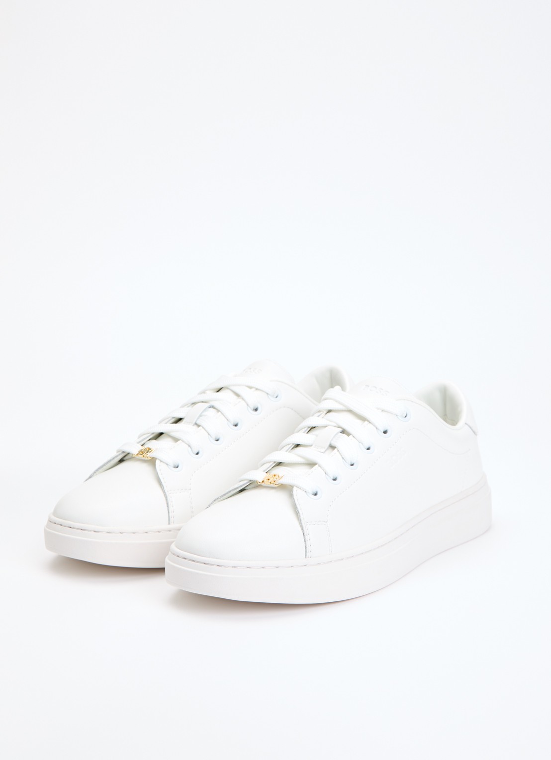 BOSS Sneaker van leer - detail 2 wit