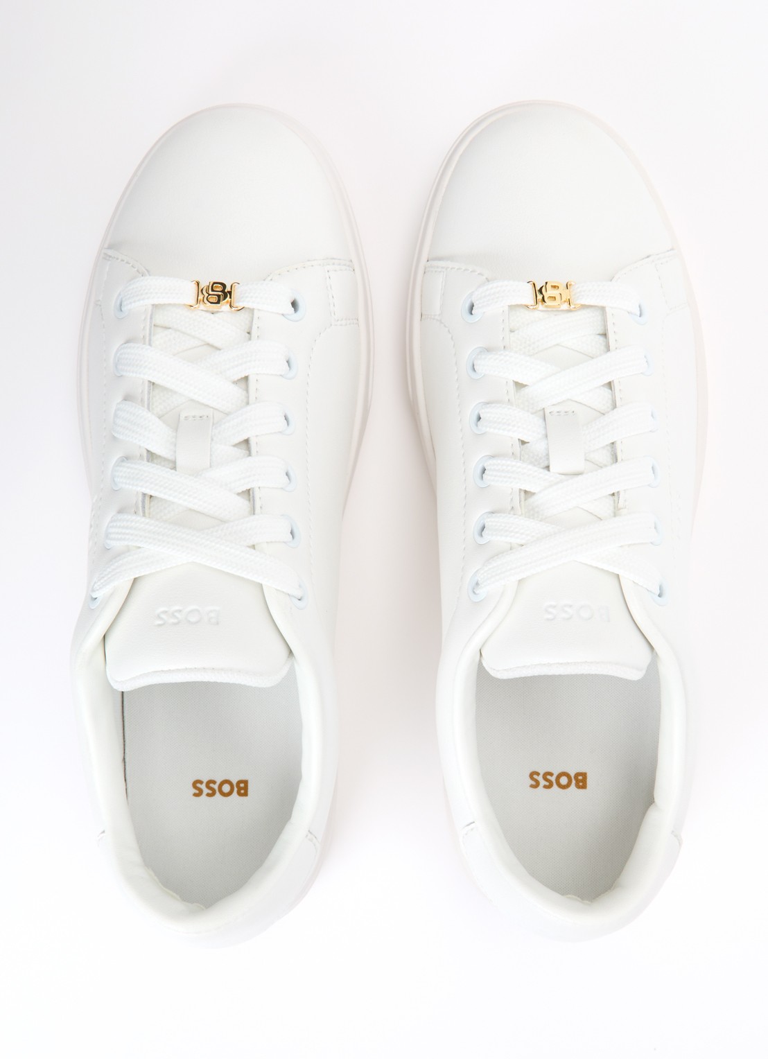 BOSS Sneaker van leer - detail 3 wit