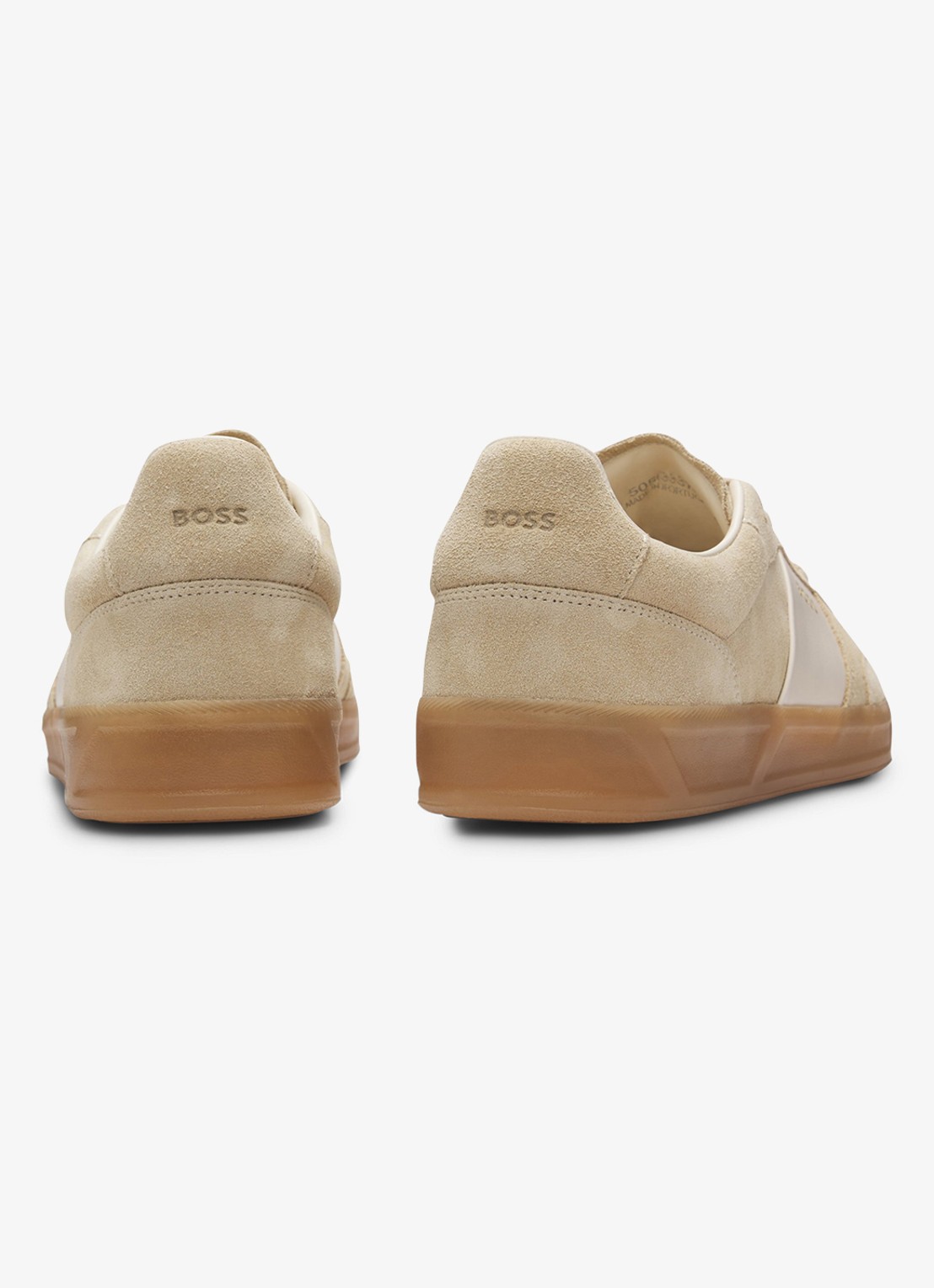 BOSS Sneaker van suède - achterkant 3 beige