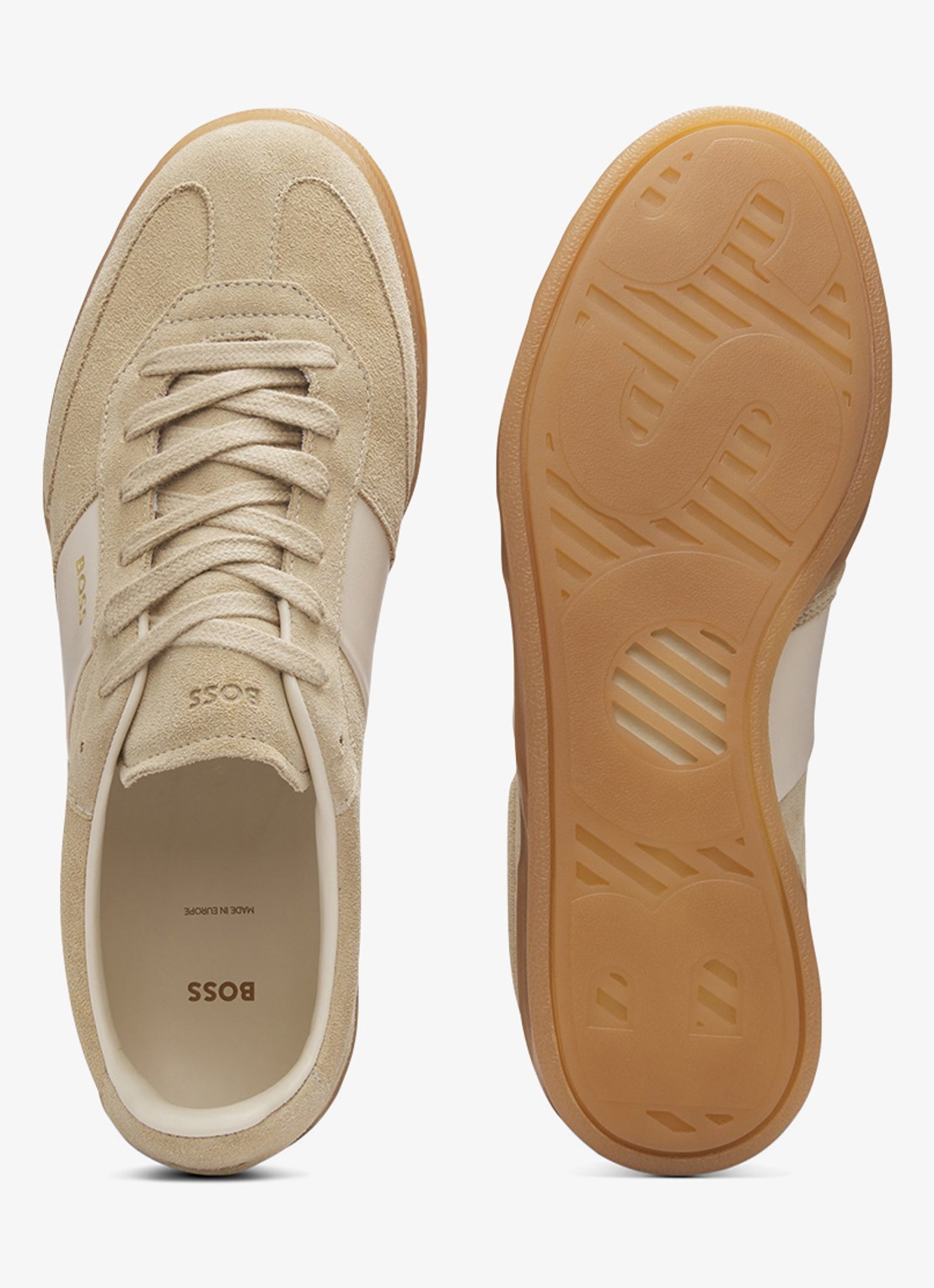 BOSS Sneaker van suède - detail 4 beige