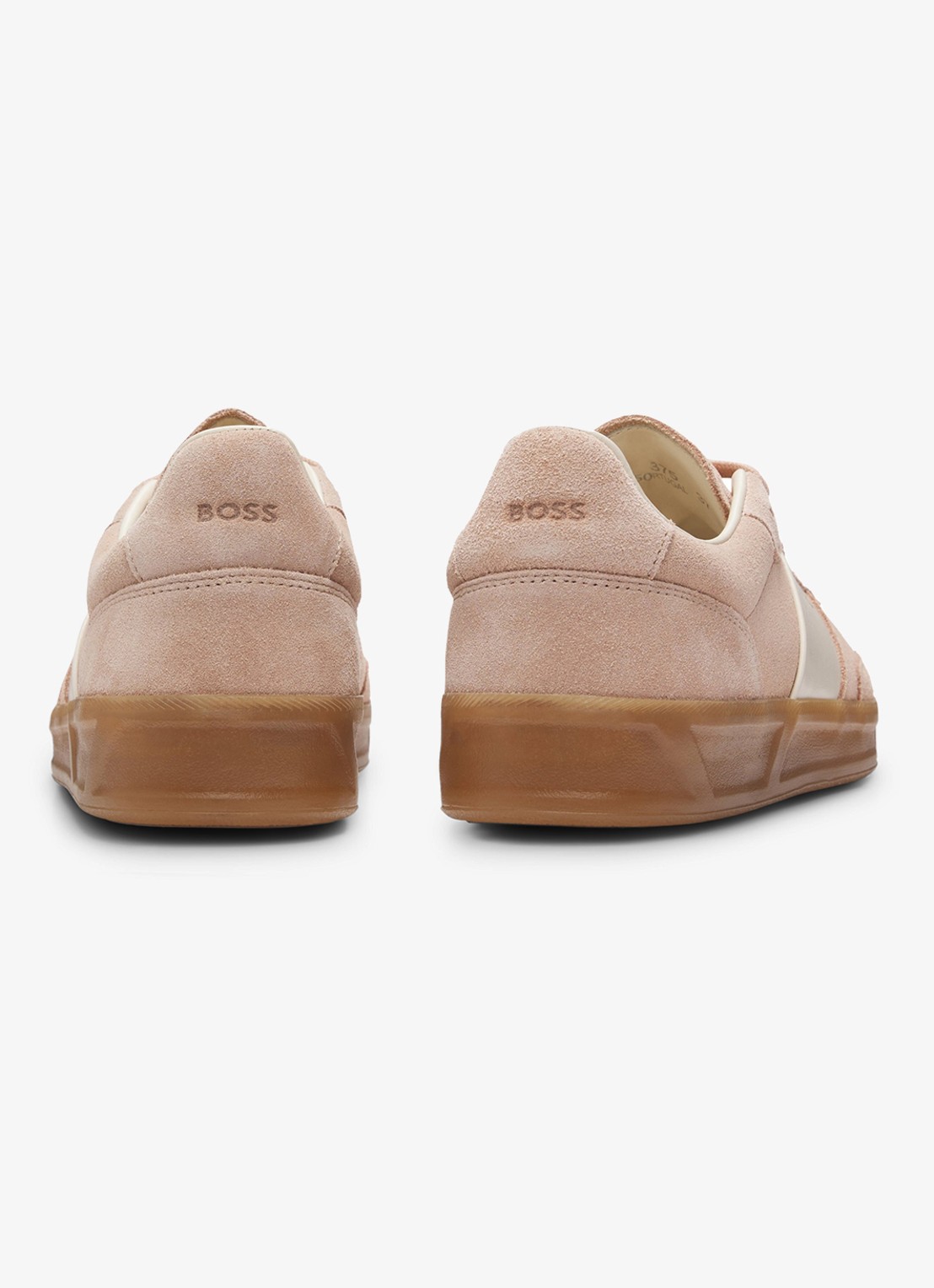 BOSS Sneaker van suède - achterkant bordeauxrood
