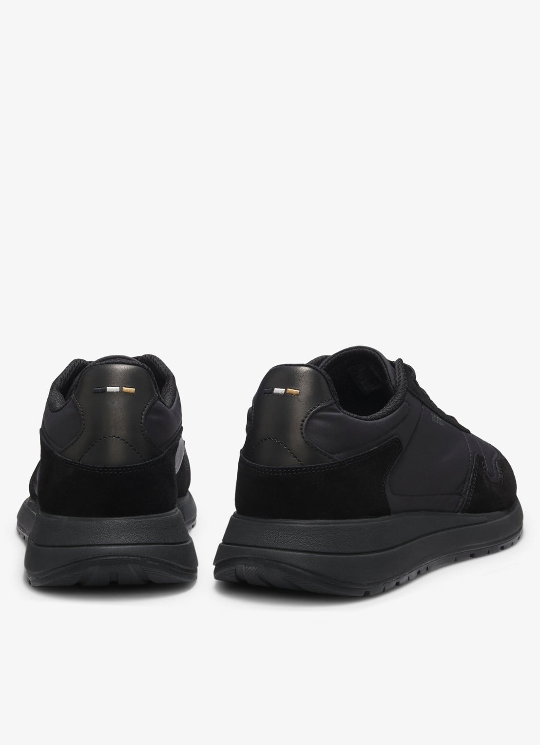 BOSS Sneakers met details van suède - achterkant 5 zwart