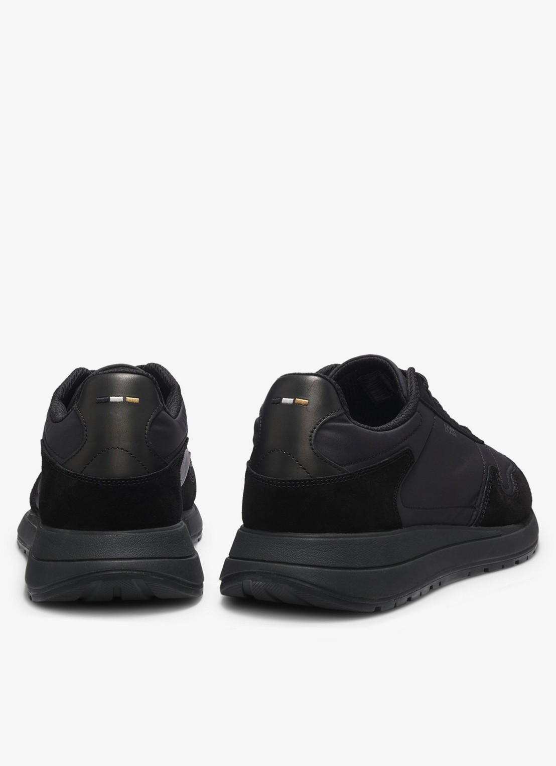 BOSS Sneakers met details van suède - detail zwart