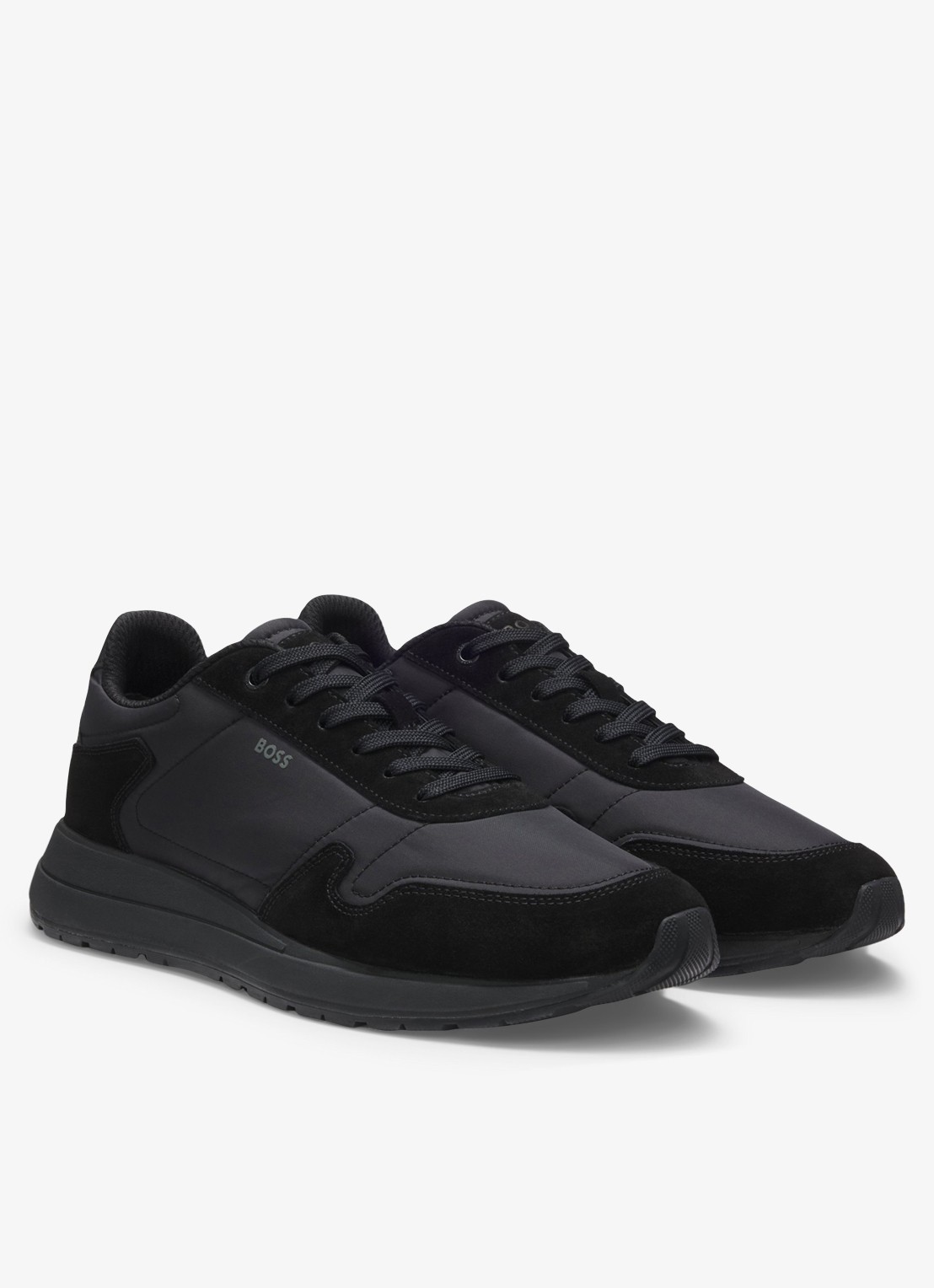 BOSS Sneakers met details van suède - detail 3 zwart