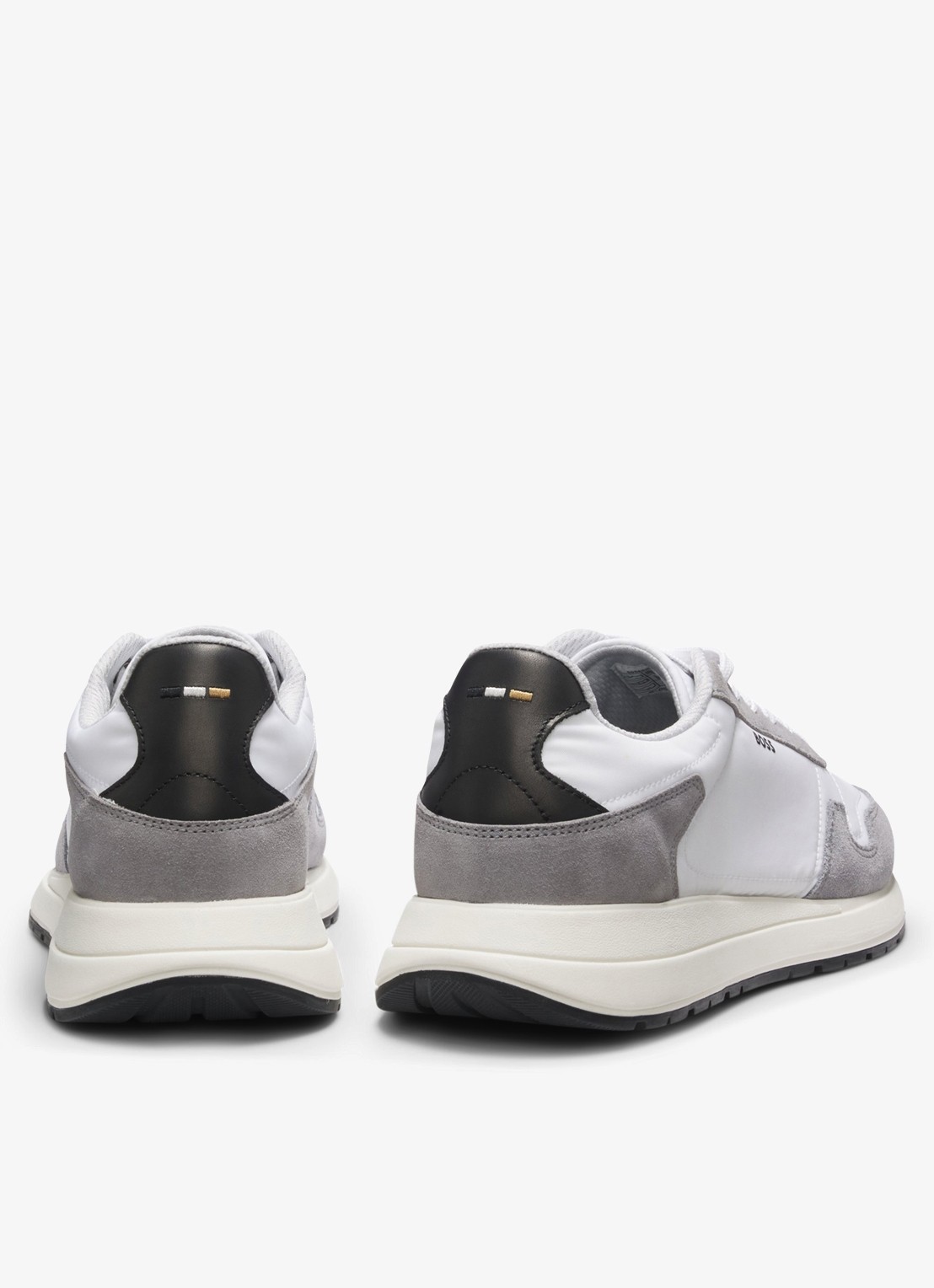 BOSS Sneakers met details van suède - achterkant wit