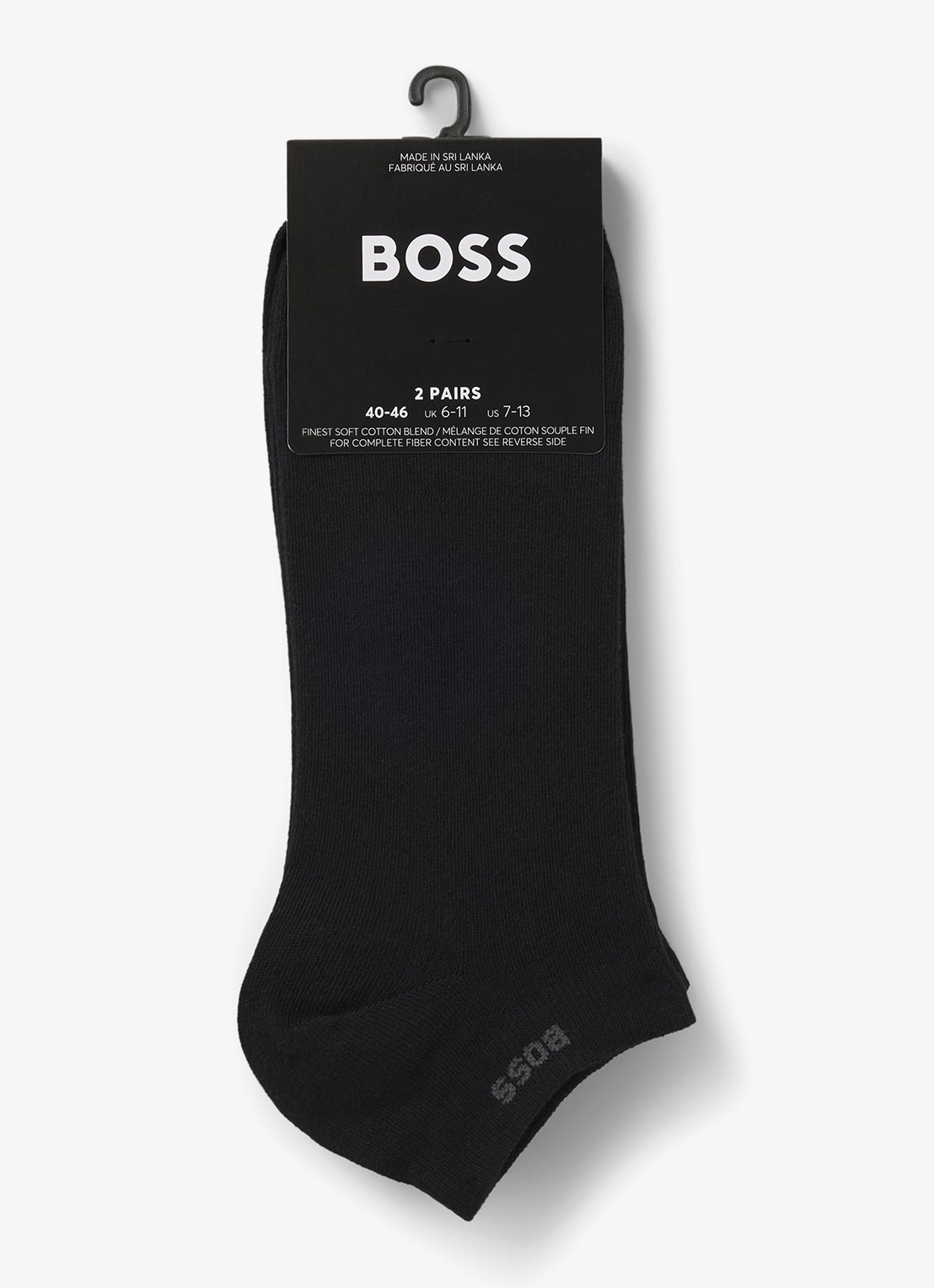 BOSS Sokken in 2-pack - voorkant 3 zwart