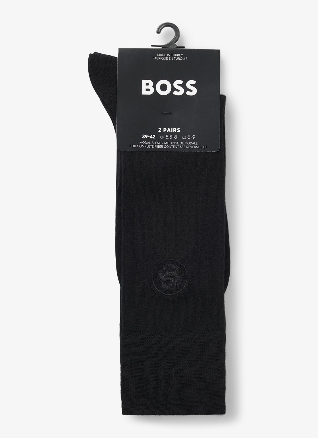 BOSS Sokken in 2-pack - voorkant 2 zwart