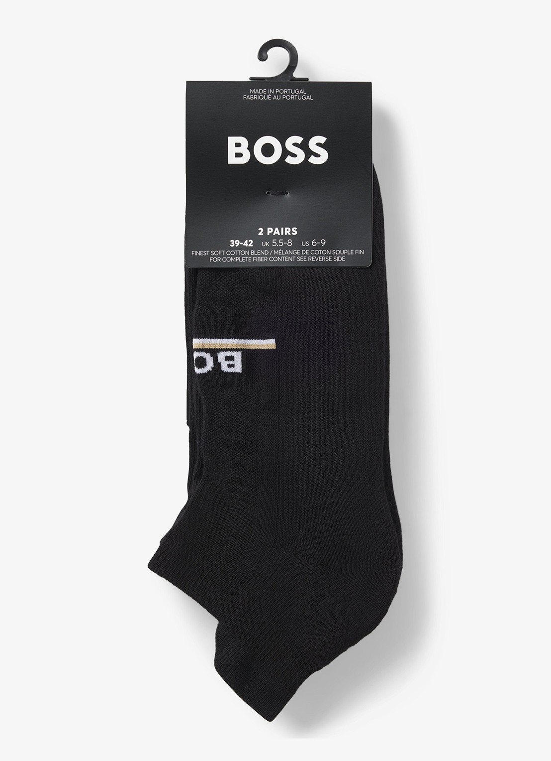 BOSS Sokken in katoenblend in 2-pack - achterkant zwart