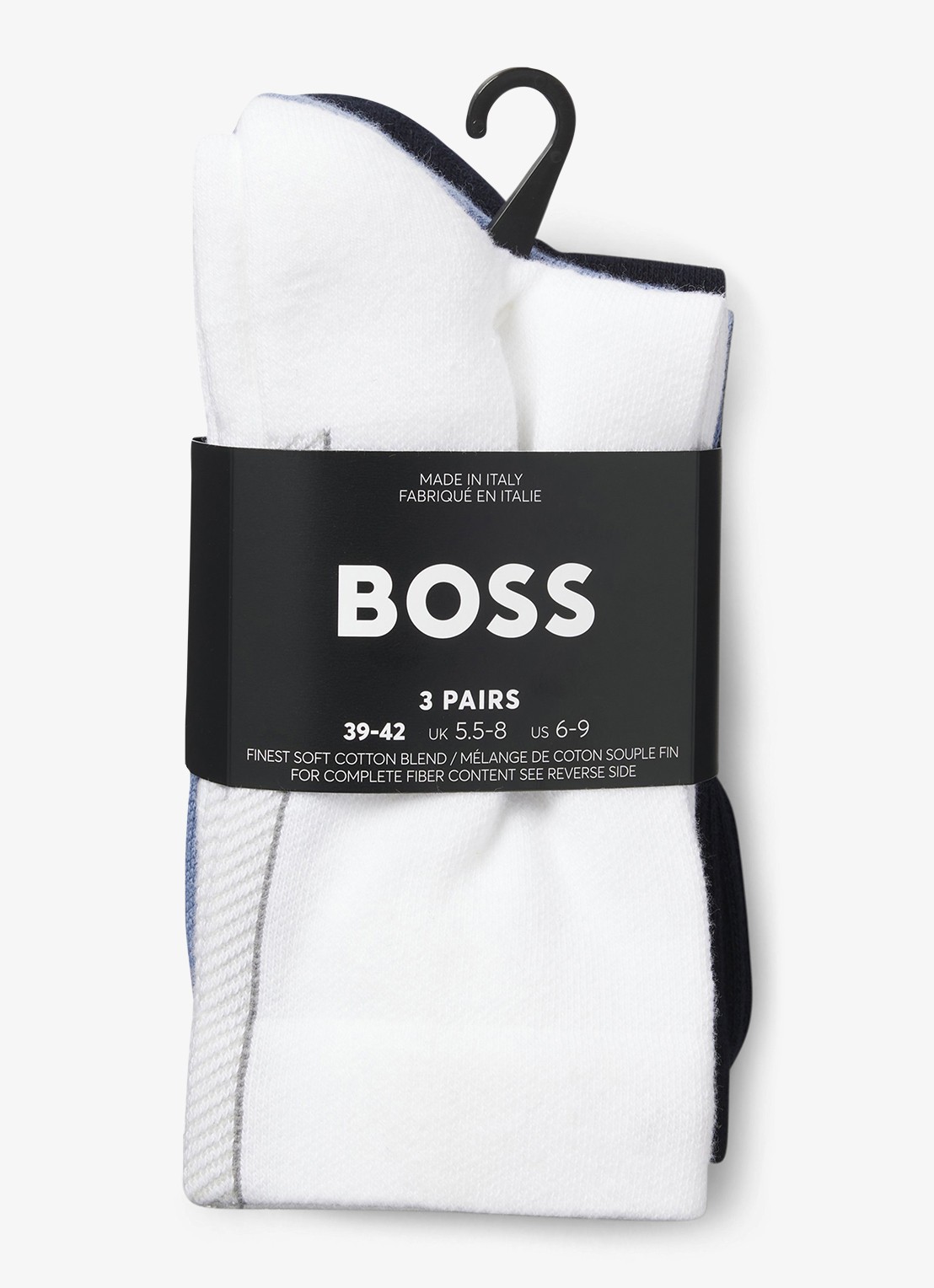 BOSS Sokken in katoenblend in 3-pack - achterkant 3 blauw