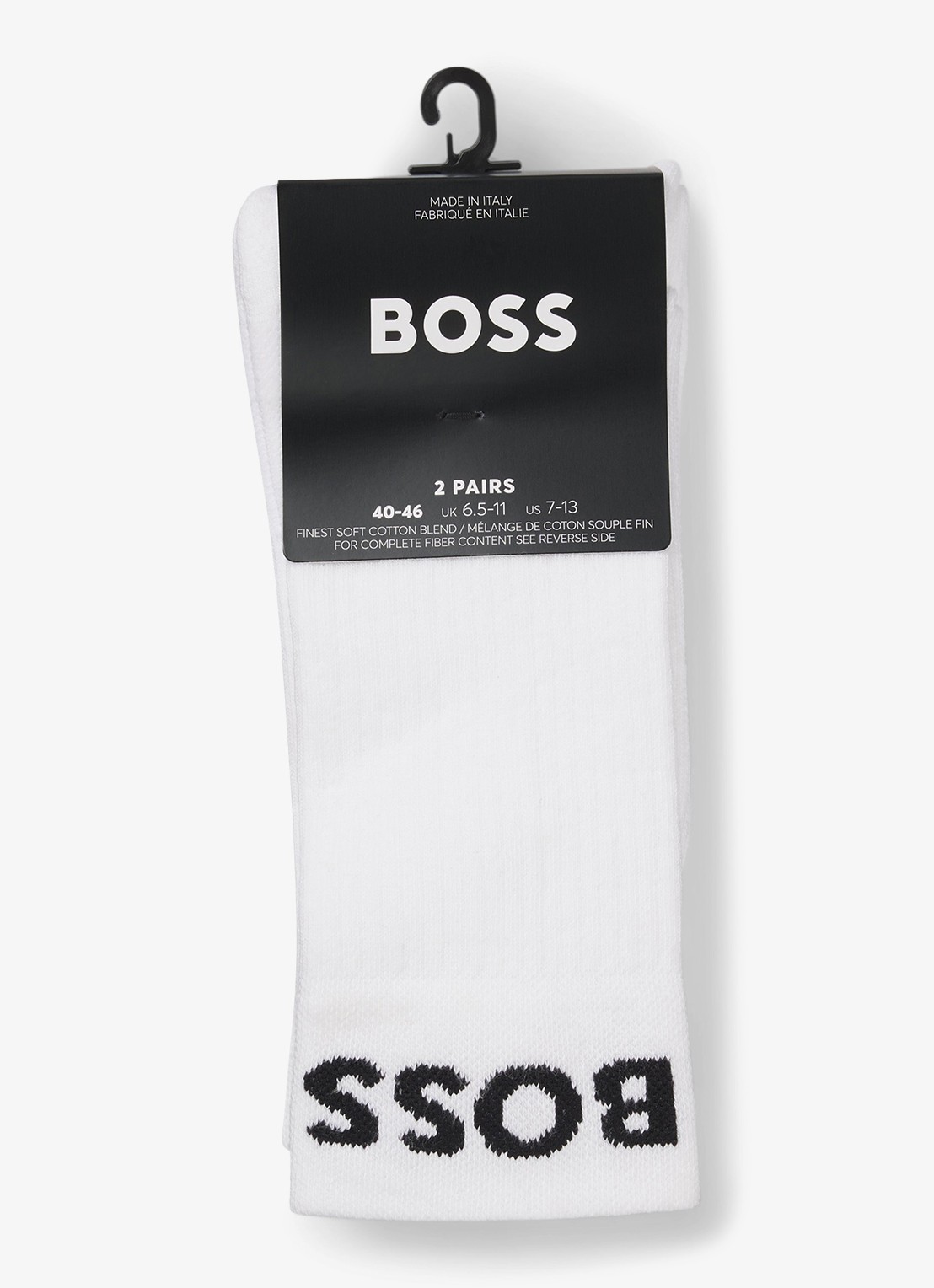 BOSS Sokken met logo in 2-pack - voorkant 2 wit