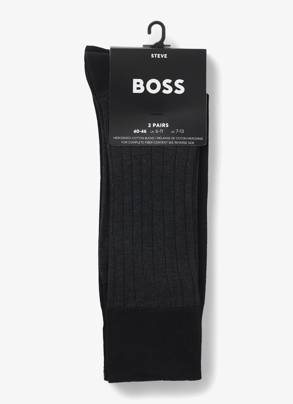 BOSS Sokken met logo in 2-pack - detail zwart