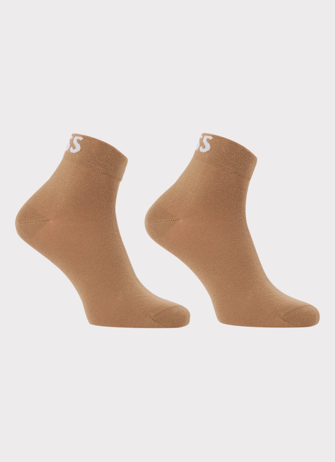 BOSS Sokken met logo in 2-pack - voorkant medium beige-260 / beige