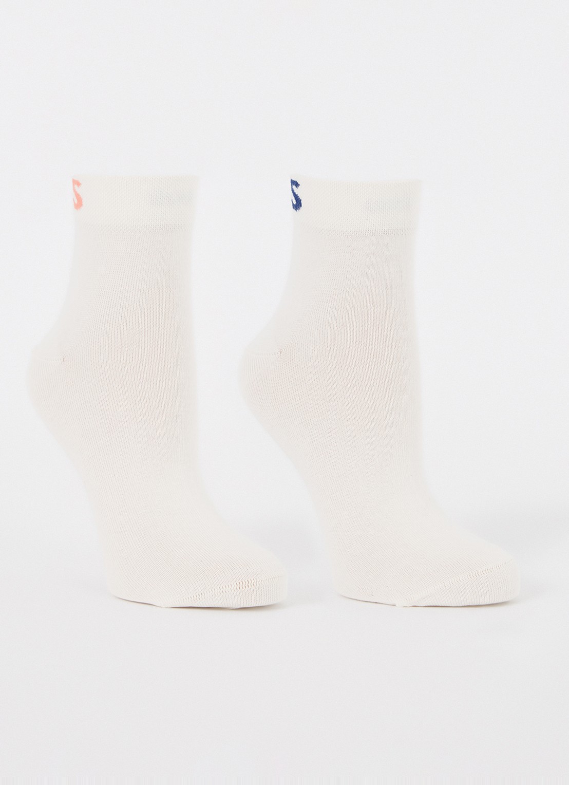 BOSS Sokken met logo in 2-pack - voorkant 2 open white-119 / wit