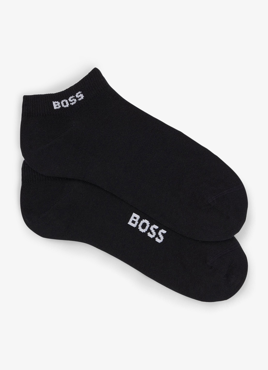 BOSS Sokken met logo in 2-pack - voorkant zwart