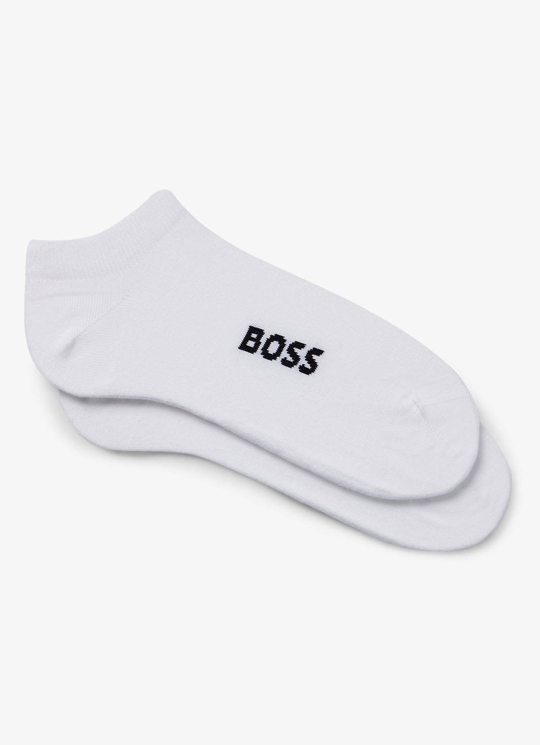 BOSS Sokken met logo in 2-pack - voorkant gebroken wit